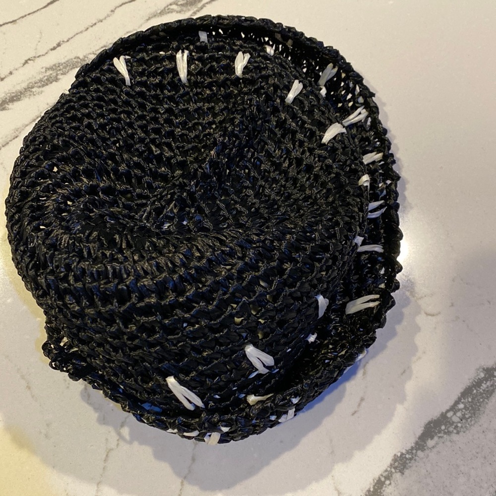 Hand Crocheted Artificial Straw Hat Made in Italy